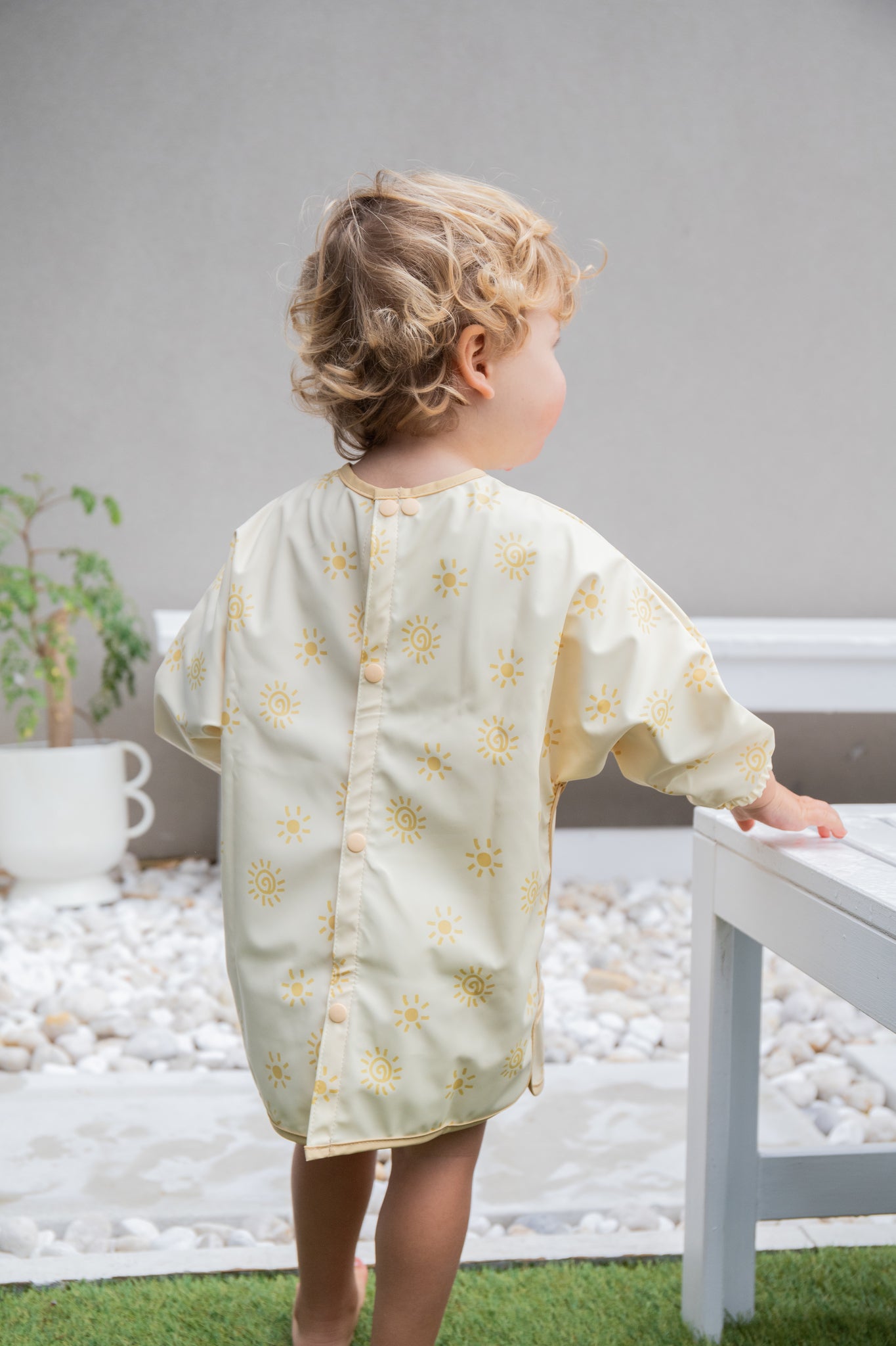 The Mealtime Duo – Smock + Silicone Bib Set - Sunshine