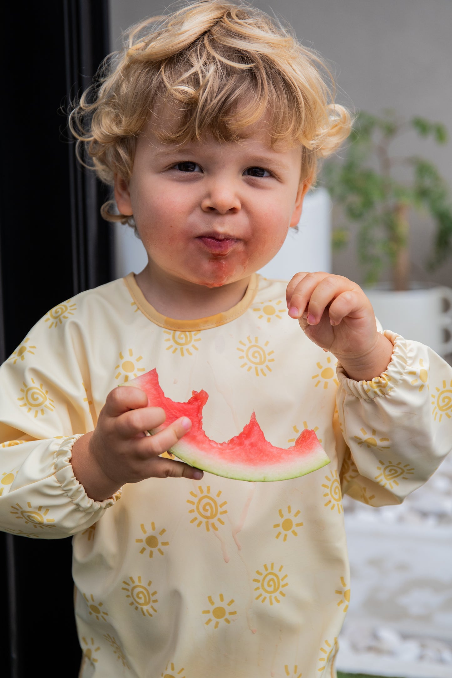 The Mealtime Duo – Smock + Silicone Bib Set - Sunshine