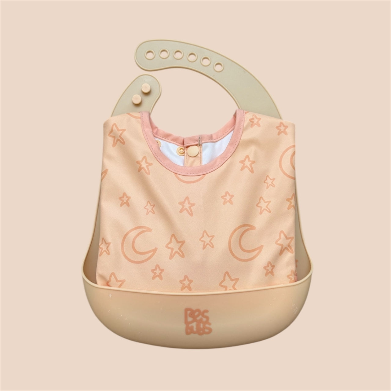 The Mealtime Duo – Smock + Silicone Bib Set - Stars & Moons