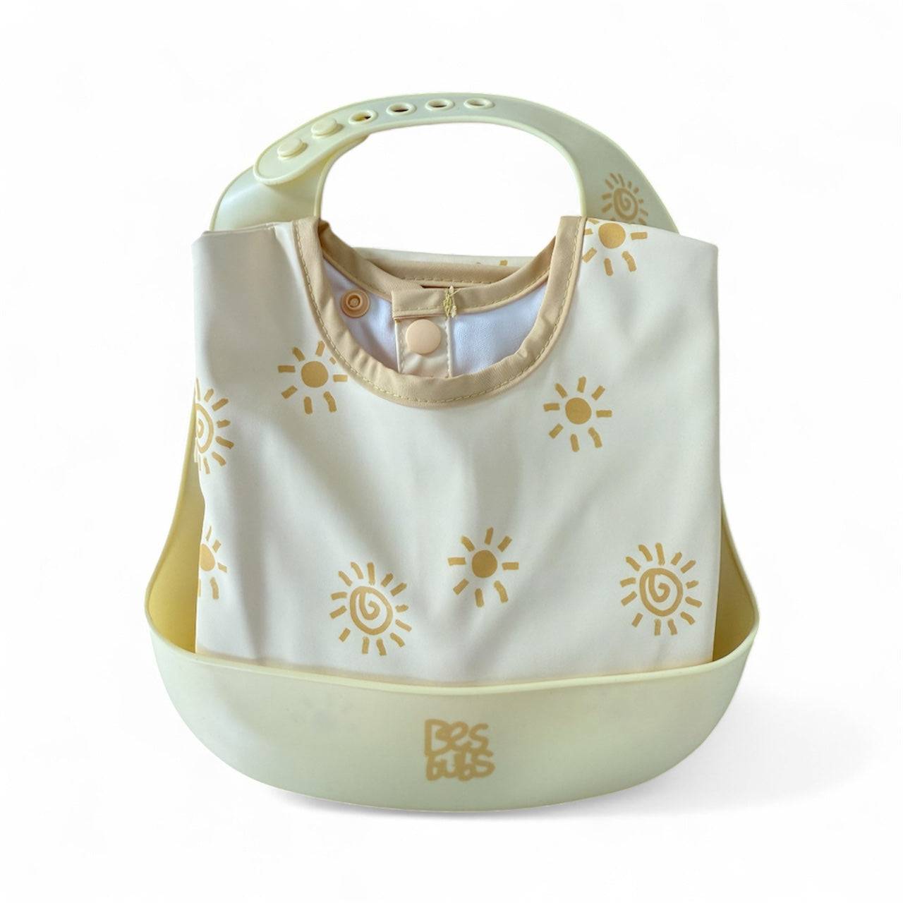 The Mealtime Duo – Smock + Silicone Bib Set - Sunshine